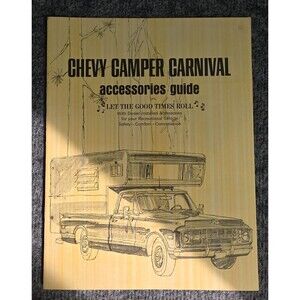 Vtg 1970 Chevy Camper Carnival Accessories Guide Brochure RV Retro Catalog